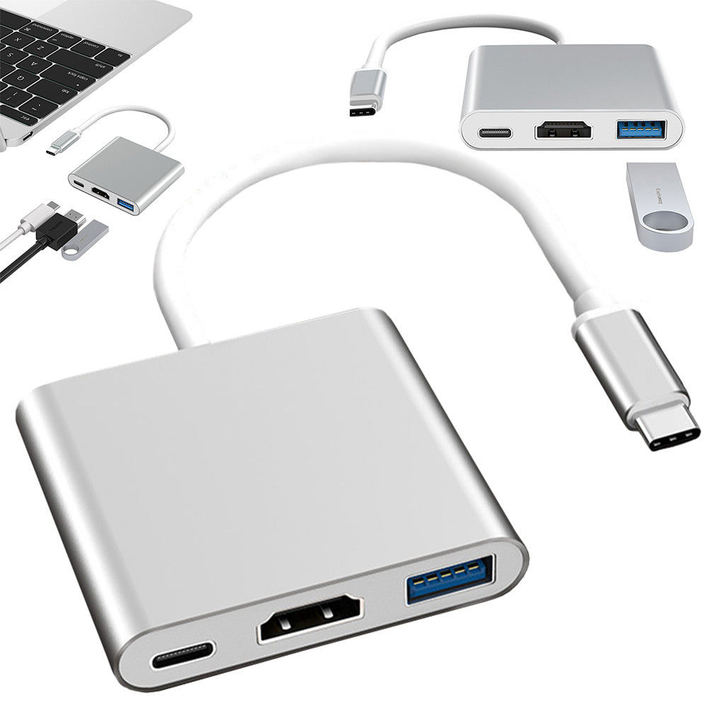 3-i-1 USB-C Adapter Hub med 4K HDMI – Uundgåeligt Tilbehør!