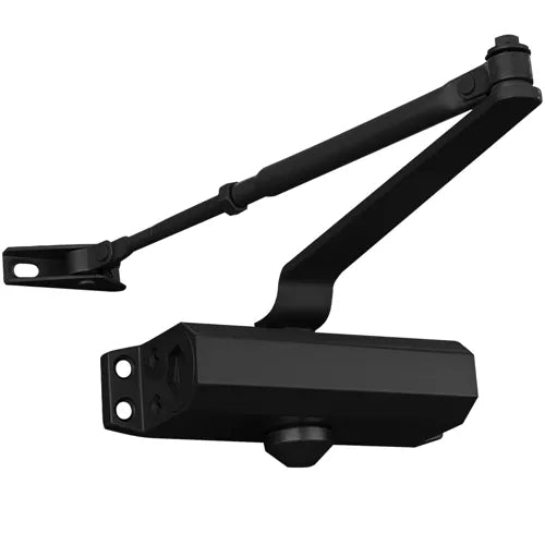 Elegant Sort Dørlukker med Arm – Kontrolleret Lukning!