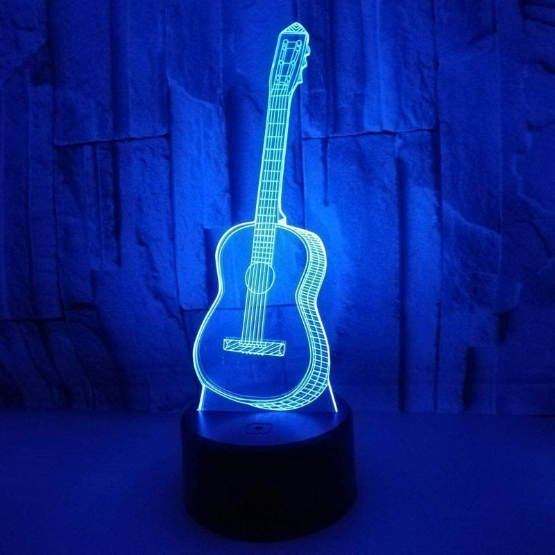 3d Guitar Lampe fra Dingadget