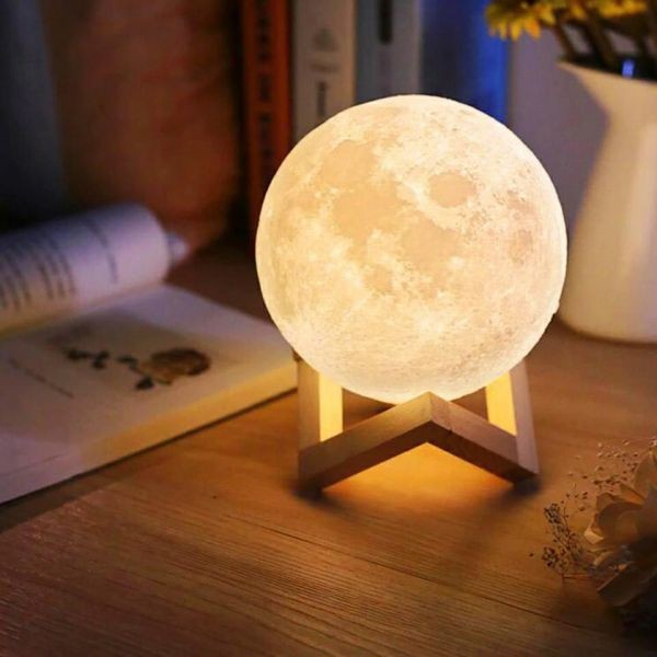 Måne  Lampe     10 Cm fra Dingadget