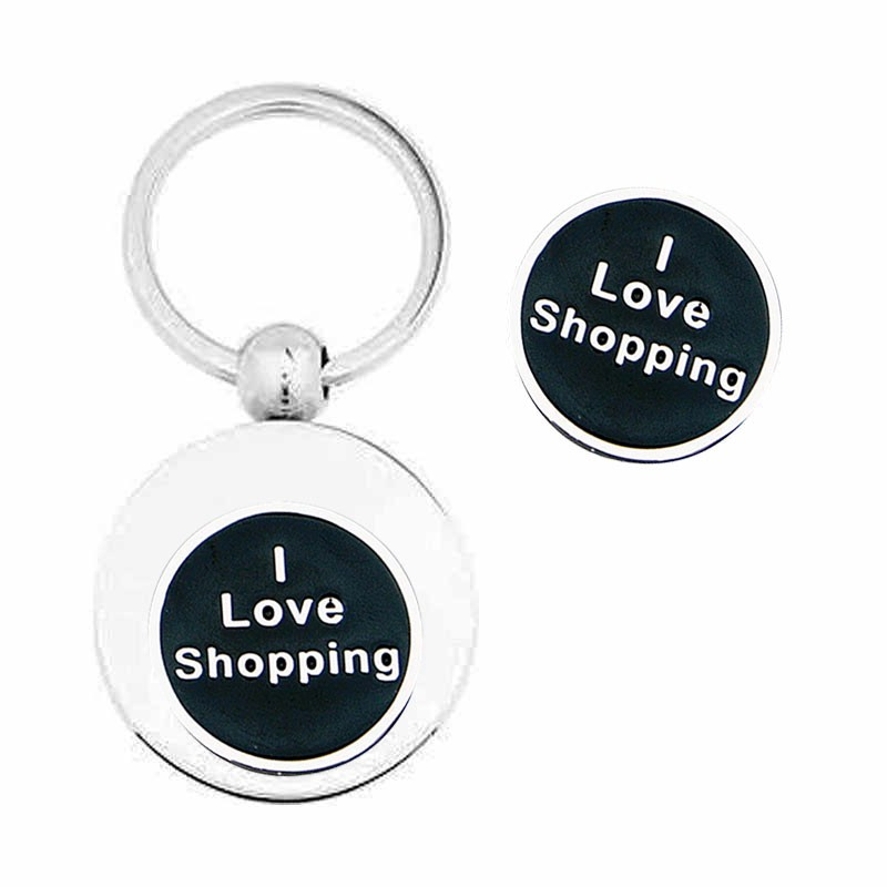 Nøglering Med Polet   I Love Shopping fra Dingadget
