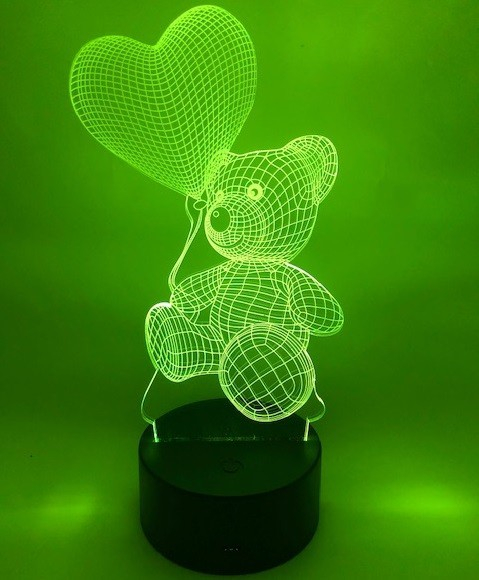 3d Bamse Lampe fra Dingadget