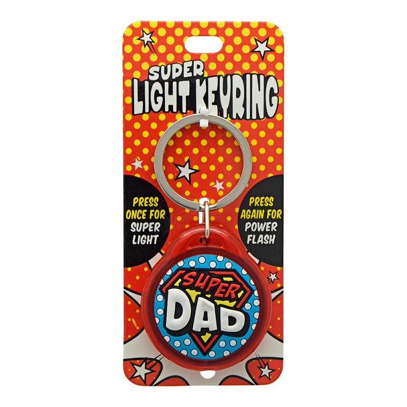 Super Dad Nøglering Med Led Lys fra Dingadget