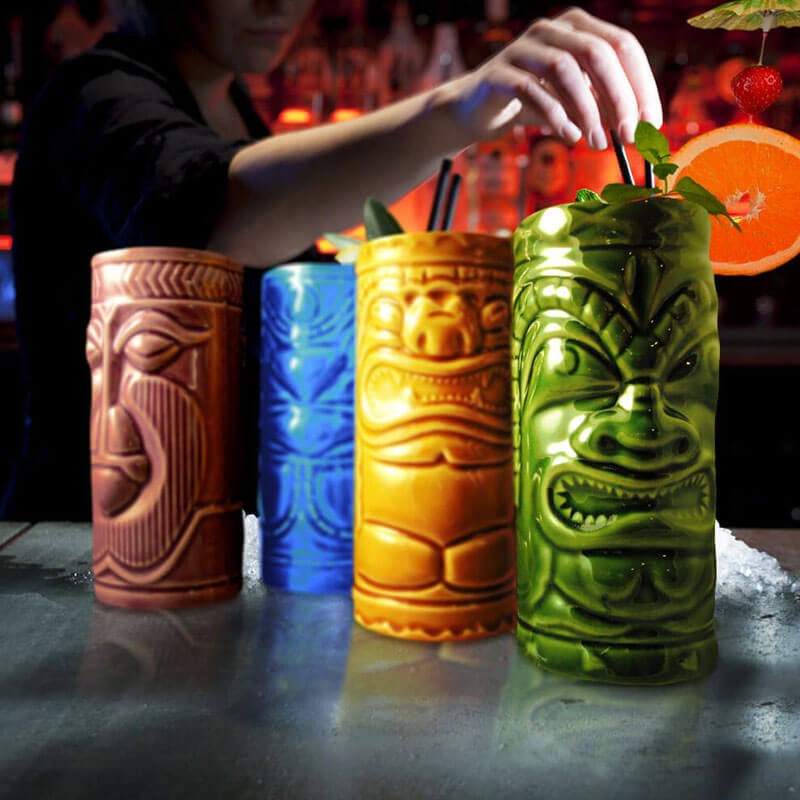 Tiki Cocktail Krus, 4 Stk fra Dingadget