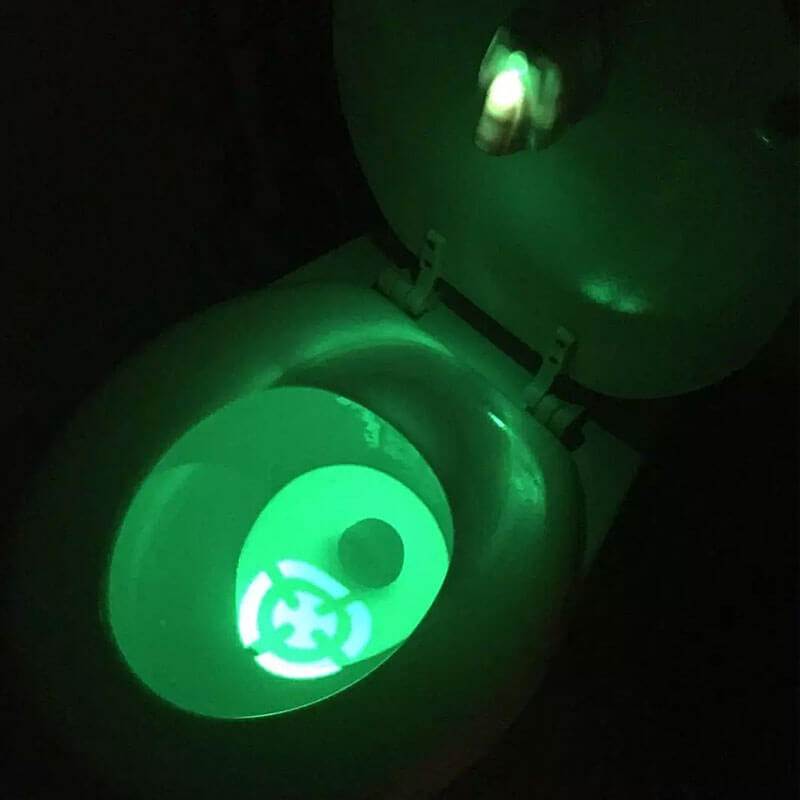 Toilet Led Lys Med Målskive fra Dingadget