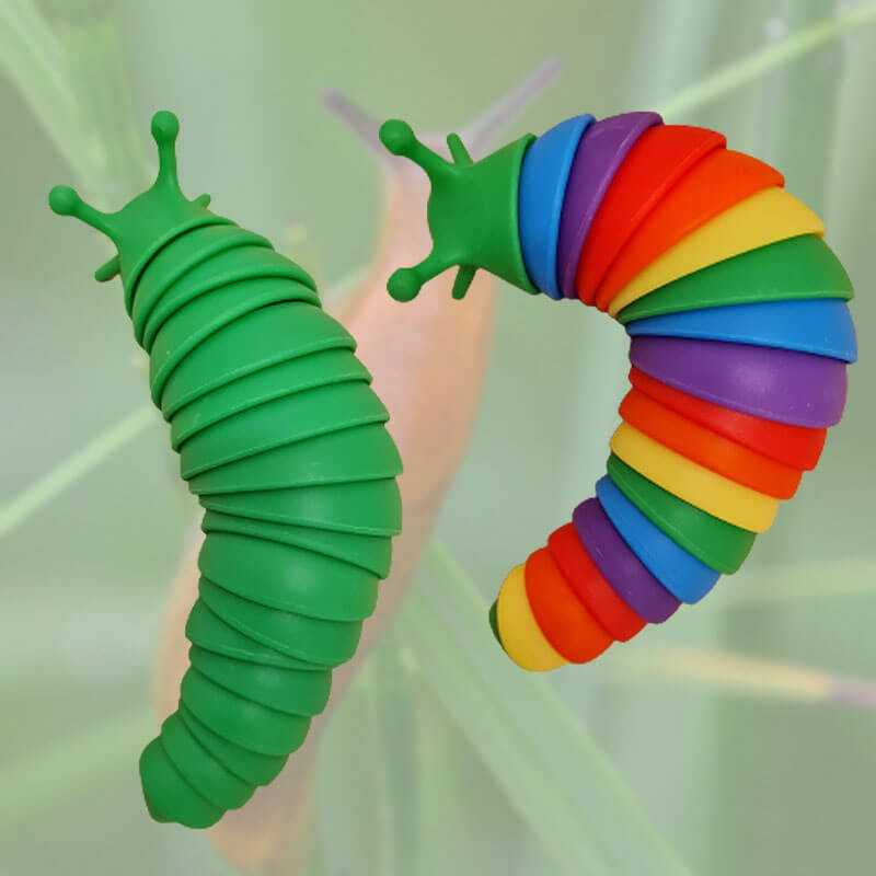 3d Fidget Slug Snegl Til Sansestimulering   Multifarve fra Dingadget
