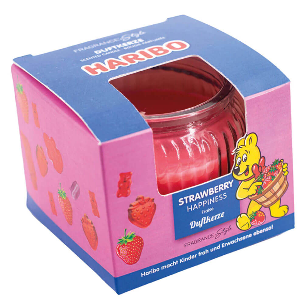 Haribo Duftlys   Strawberry Happiness   85g fra Dingadget