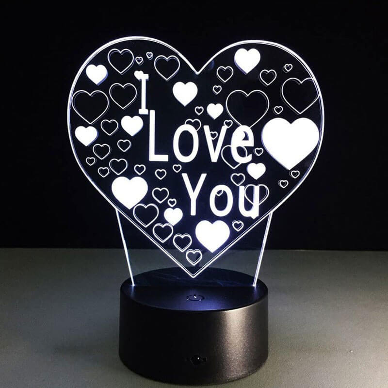 3d Hjerte Lampe fra Dingadget