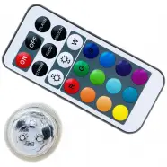 Vandtæt Led Lys + Fjernbetjening   Multi Color (1 X Multi Color Led + Remote)   Led Lys fra Muto