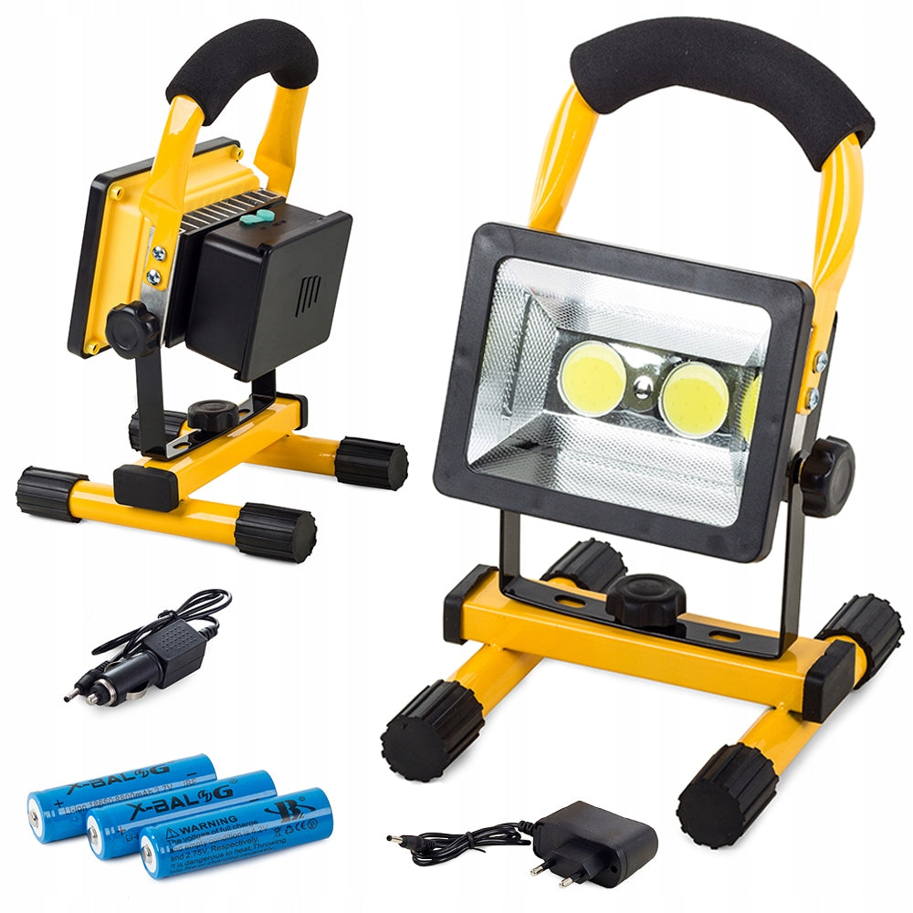 Genopladelig Led Arbejdslampe 30w Med Stander Og 3 Lysfunktioner  Ip65 fra We Do Better