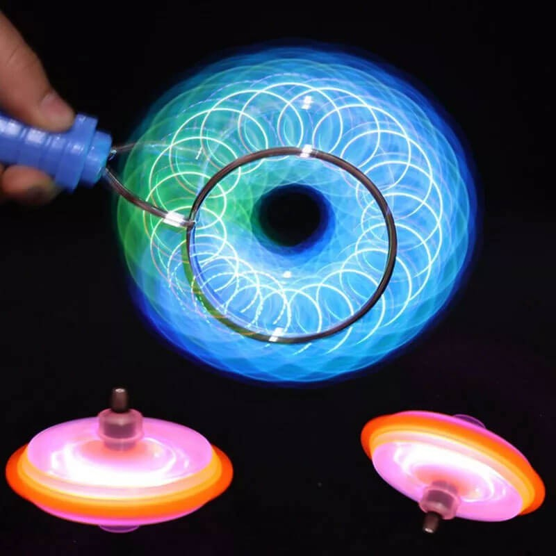 Yoyo Fidget Hjul Med Lys   Orange fra Dingadget