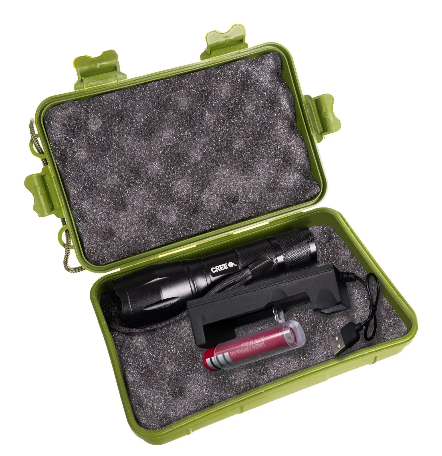 Genopladelig Led Lommelygte Med Cree T6  Zoom, 3 Lysfunktioner & Usb Opladning fra We Do Better